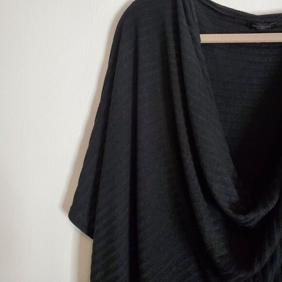 Ann Taylor Factory Black Knit Top Women Size L/XL - Picture 5 of 11